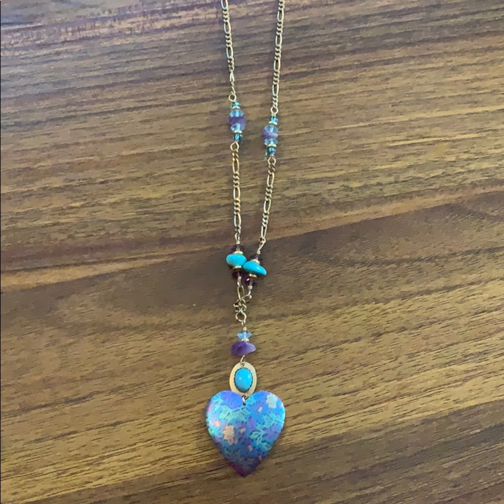 Copper and turquoise necklace